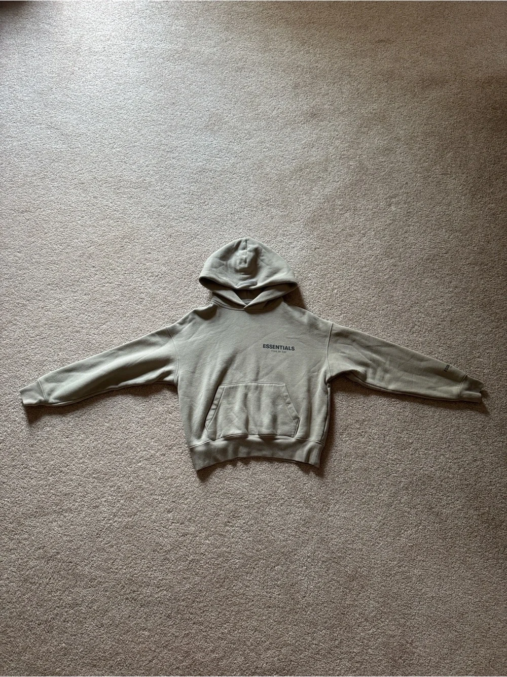 Fear of God Essentials Hoodie & Sweatpants Set Taupe Beige Logo Matching Set